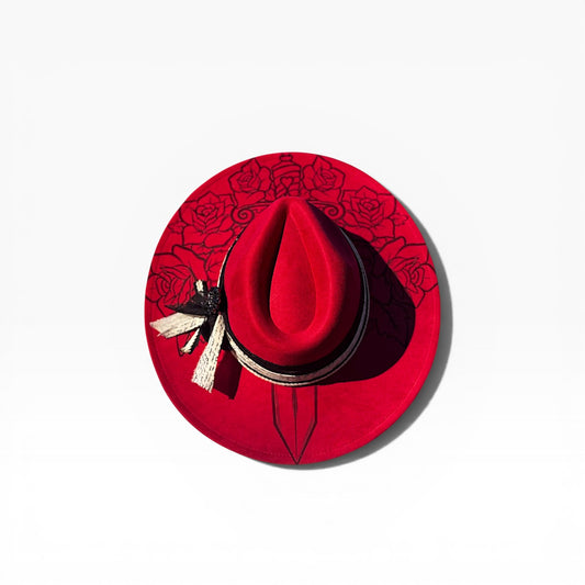 The Boundless Rose Vegan Suede Wide Brim Hat