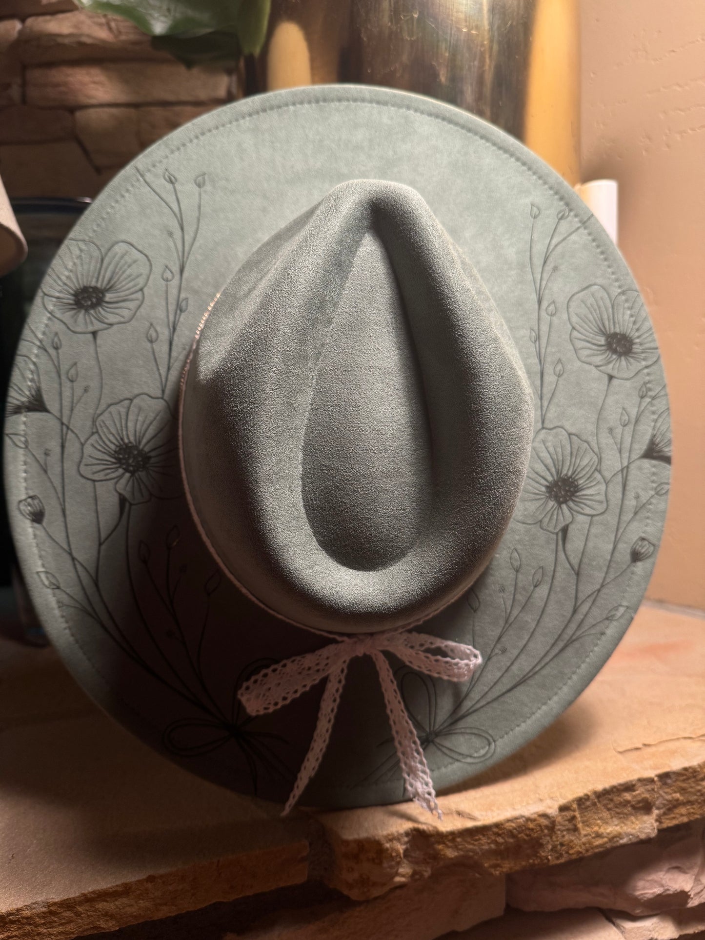 Wild & Rooted Vegan Suede Wide Brim Hat