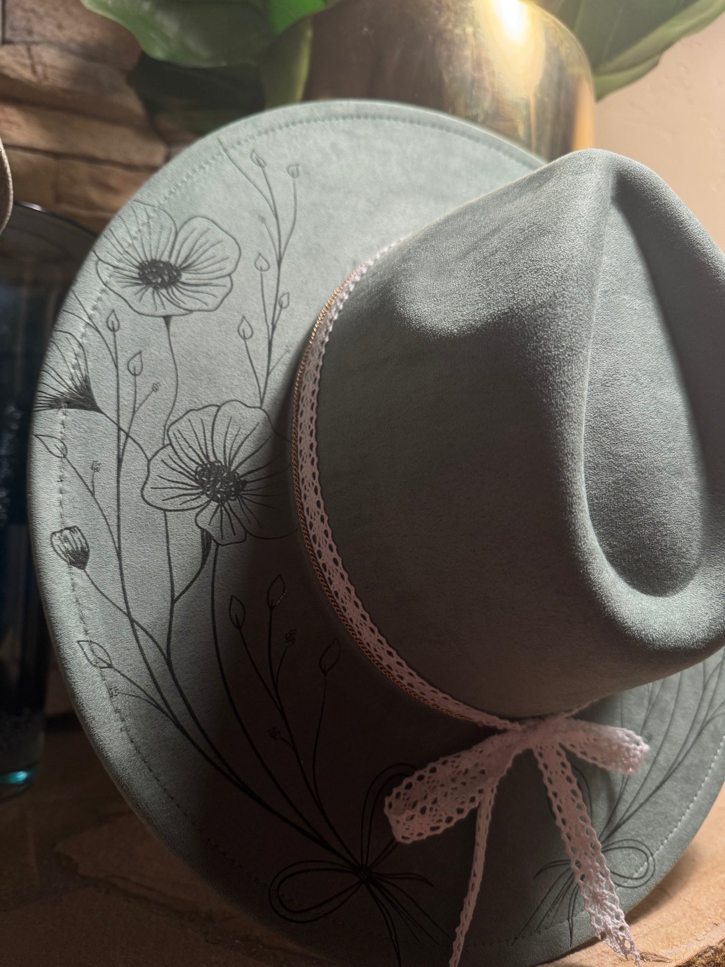 Wild & Rooted Vegan Suede Wide Brim Hat