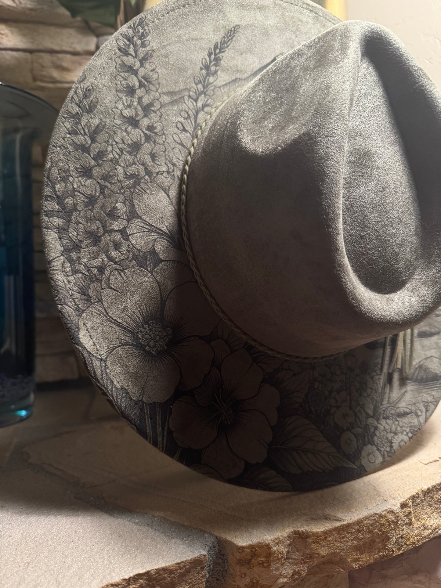 Still Water Vegan Suede Wide Brim Hat