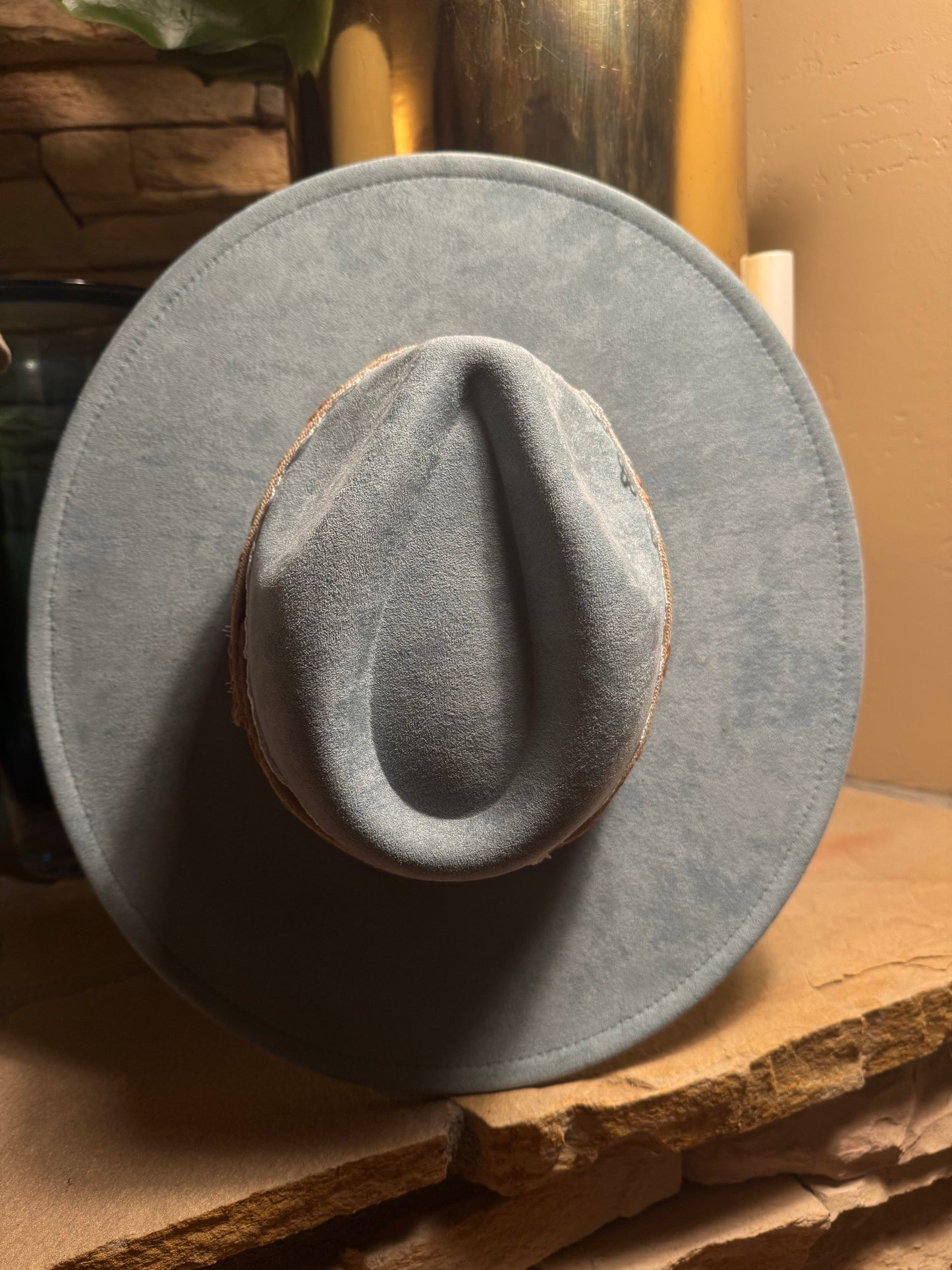 Still Water Vegan Suede Wide Brim Hat