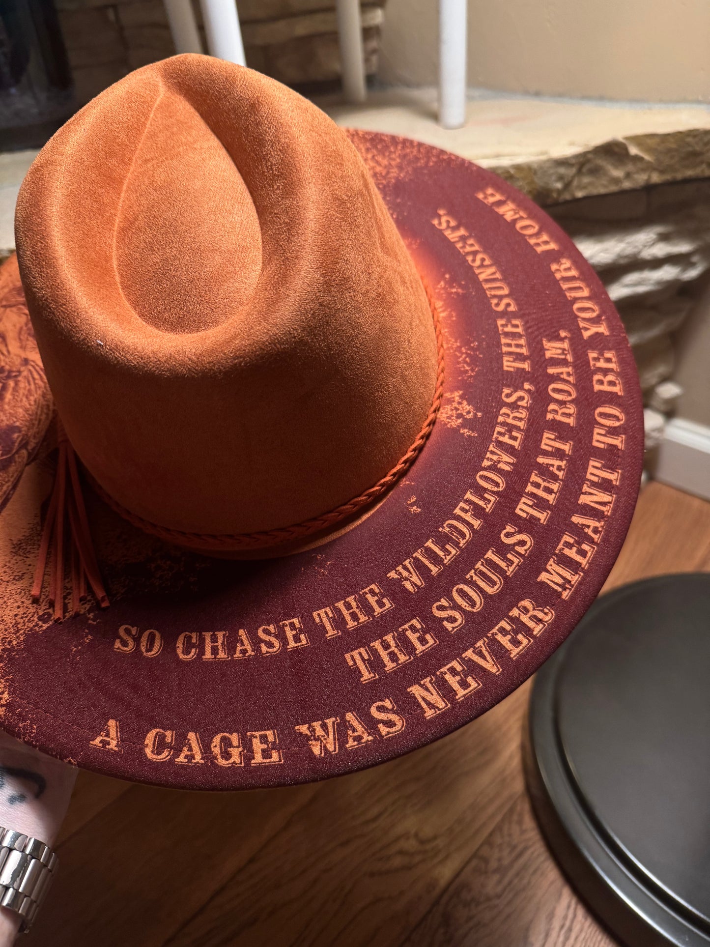 Untamed Spirit Vegan Suede Wide Brim Hat