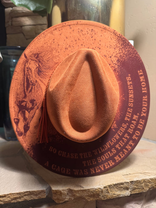 Untamed Spirit Vegan Suede Wide Brim Hat