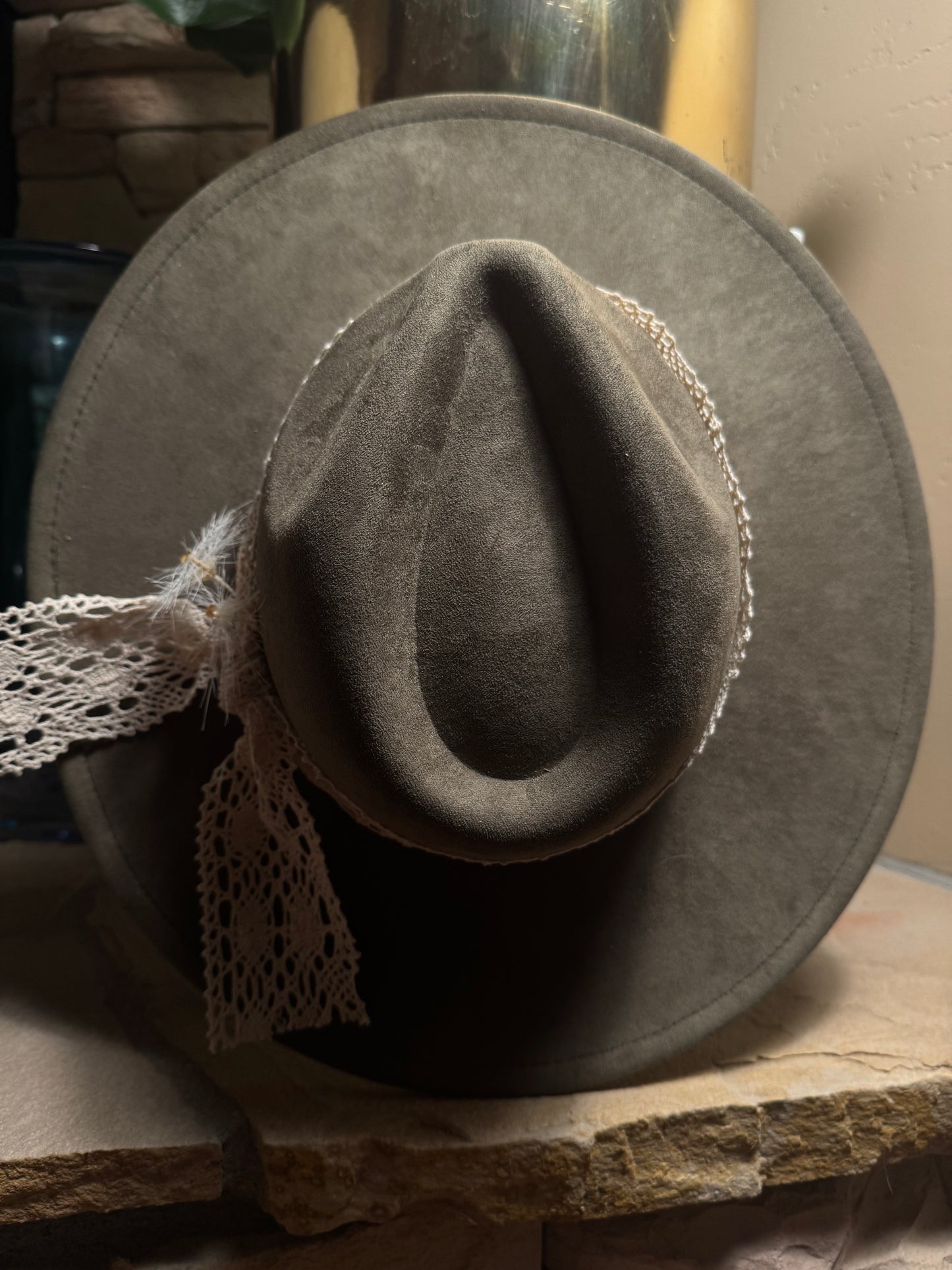Wild Spirit Vegan Suede Wide Brim Hat