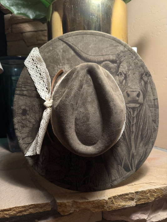 Rooted West Vegan Suede Wide Brim Hat