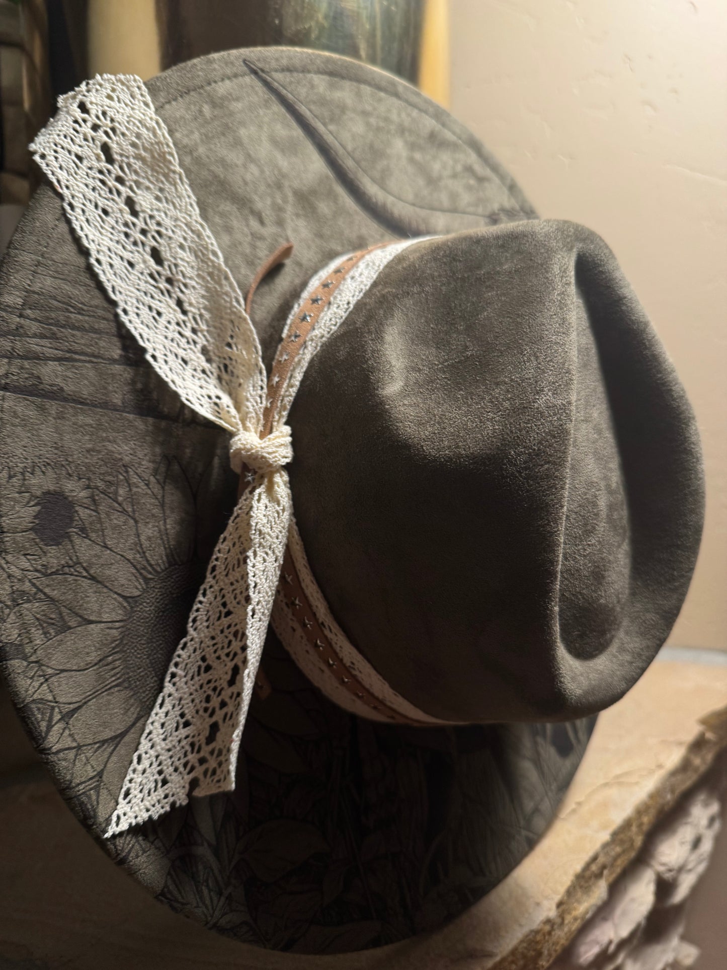 Rooted West Vegan Suede Wide Brim Hat