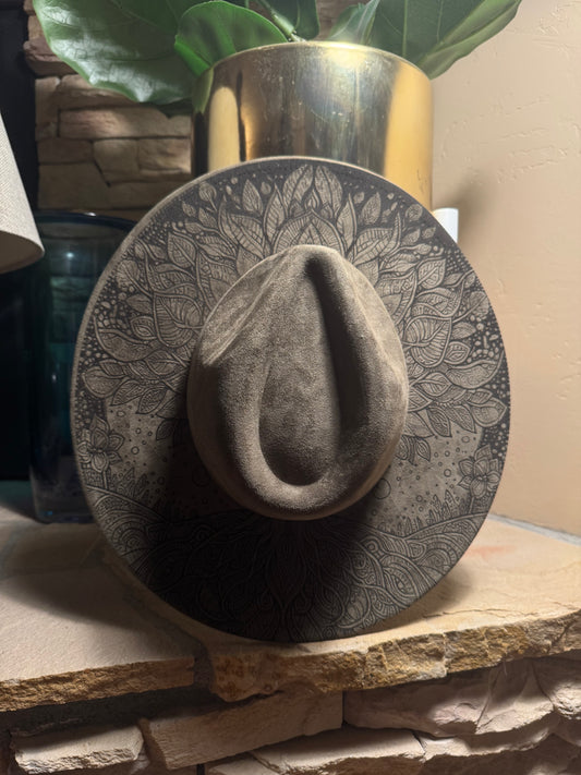 Legacy Roots Vegan Suede Wide Brim Hat