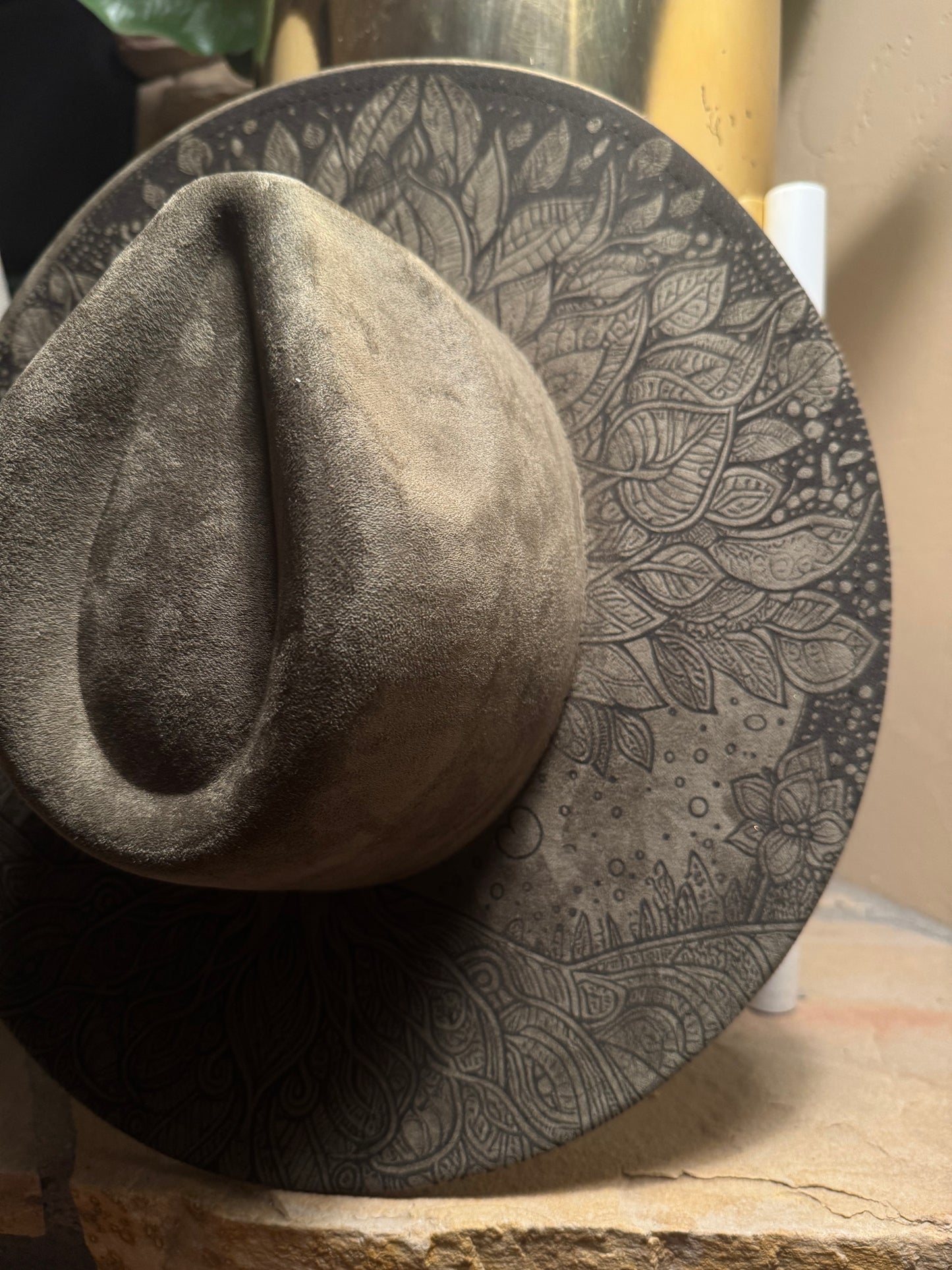Legacy Roots Vegan Suede Wide Brim Hat