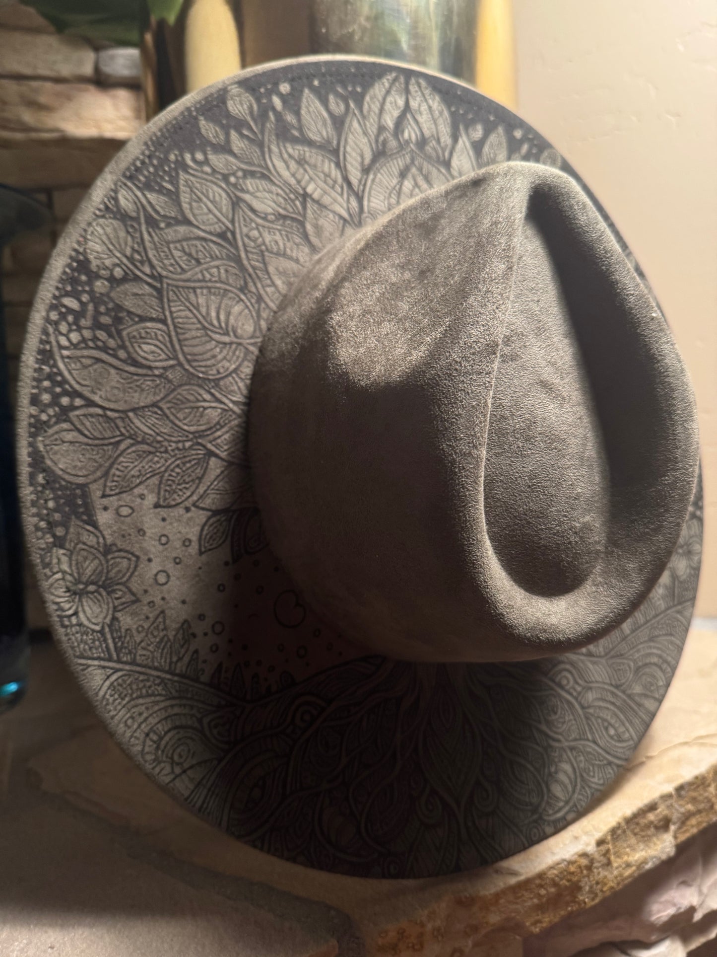 Legacy Roots Vegan Suede Wide Brim Hat